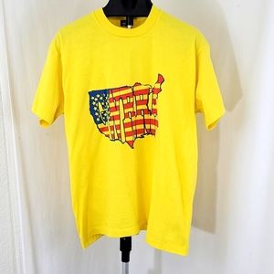 GWRRA Golden Wing Country Honda Motorcycle yellow t-shirt 90s vintage XL  USA
